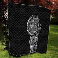 Hawaiian Traditional Tattoos Quilt Kakau Tribal Tropical Plant Motif Black Color