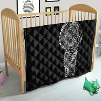 Hawaiian Traditional Tattoos Quilt Kakau Tribal Tropical Plant Motif Black Color