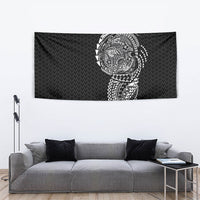 Hawaiian Traditional Tattoos Tapestry Kakau Tribal Tropical Plant Motif Black Color LT03 - Polynesian Pride