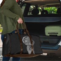 Hawaiian Traditional Tattoos Travel Bag Kakau Tribal Tropical Plant Motif Black Color LT03 - Polynesian Pride