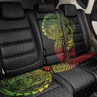 Hawaiian Traditional Tattoos Back Car Seat Cover Kakau Tribal Tropical Plant Motif Kanaka Maoli Flag Color Inspired LT03 - Polynesian Pride