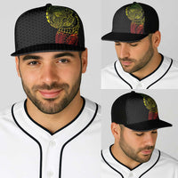 Hawaiian Traditional Tattoos Baseball Net Cap Kakau Tribal Tropical Plants Motif Kanaka Maoli Flag Color Inspired LT03 - Polynesian Pride