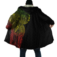 Hawaiian Traditional Tattoos Cloak Kakau Tribal Tropical Plant Motif Kanaka Maoli Flag Color Inspired LT03 - Polynesian Pride