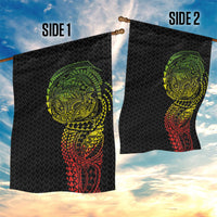 Hawaiian Traditional Tattoos Garden Flag Kakau Tribal Tropical Plant Motif Kanaka Maoli Flag Color Inspired LT03 - Polynesian Pride