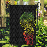 Hawaiian Traditional Tattoos Garden Flag Kakau Tribal Tropical Plant Motif Kanaka Maoli Flag Color Inspired LT03 Garden Flag Multicolor - Polynesian Pride