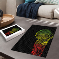 Hawaiian Traditional Tattoos Puzzle Kakau Tribal Tropical Plant Motif Kanaka Maoli Flag Color Inspired LT03 - Polynesian Pride