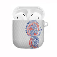 Hawaiian Traditional Tattoos AirPods Case Kakau Tribal Tropical Plant Motif Hawaii Flag Color Inspired LT03 Multicolor - Polynesian Pride