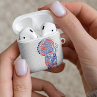 Hawaiian Traditional Tattoos AirPods Case Kakau Tribal Tropical Plant Motif Hawaii Flag Color Inspired LT03 - Polynesian Pride