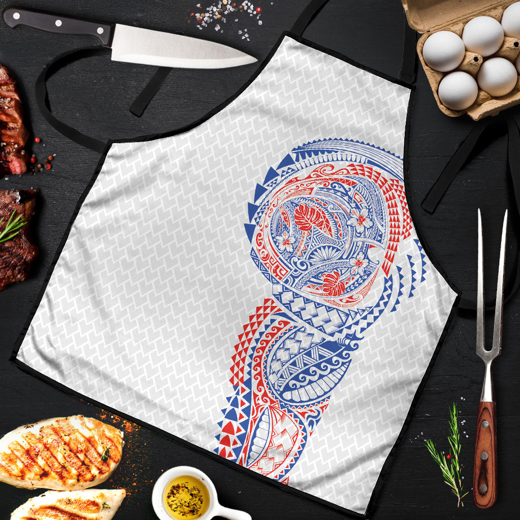 Hawaiian Traditional Tattoos Apron Kakau Tribal Tropical Plant Motif Hawaii Flag Color Inspired