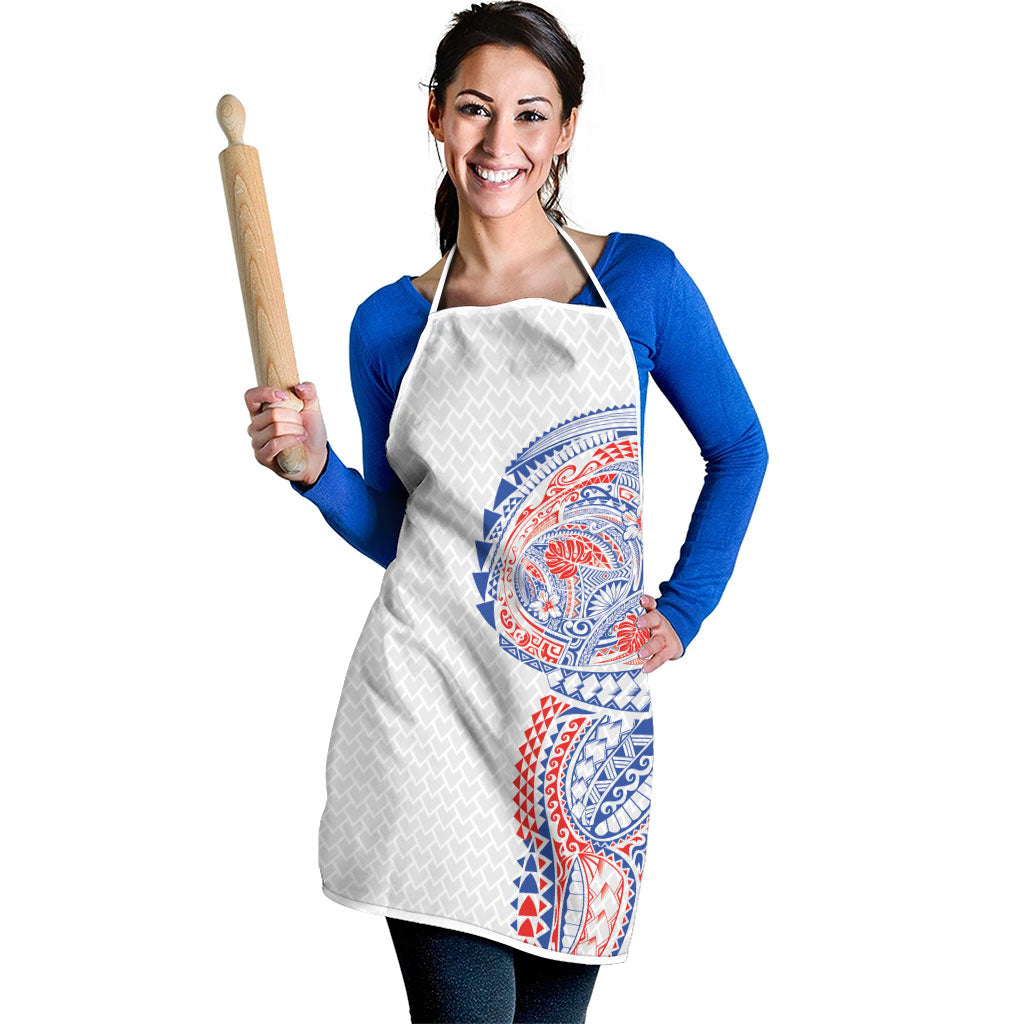 Hawaiian Traditional Tattoos Apron Kakau Tribal Tropical Plant Motif Hawaii Flag Color Inspired