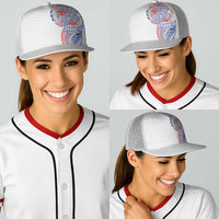 Hawaiian Traditional Tattoos Baseball Net Cap Kakau Tribal Tropical Plants Motif Hawaii Flag Color Inspired