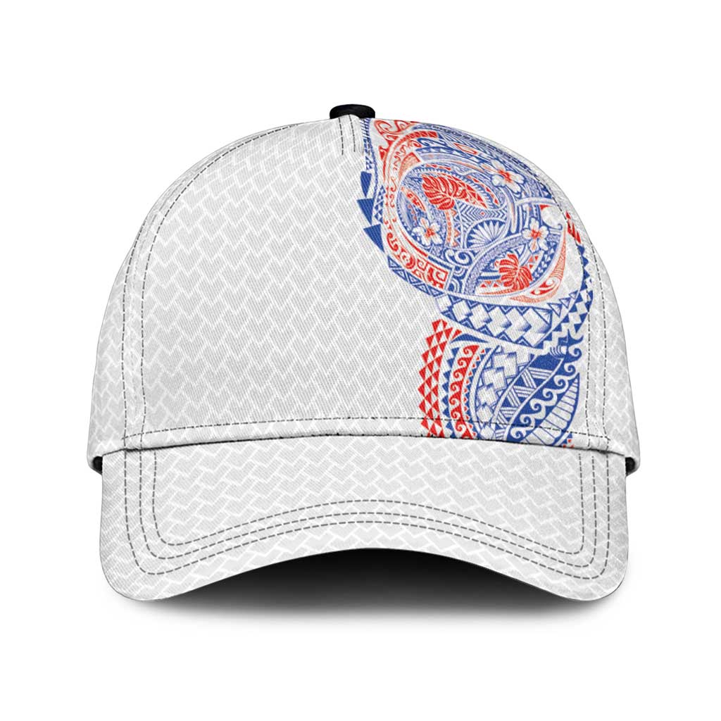 Hawaiian Traditional Tattoos Classic Cap Kakau Tribal Tropical Plants Motif Hawaii Flag Color Inspired