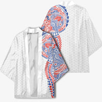 Hawaiian Traditional Tattoos Kimono Kakau Tribal Tropical Plant Motif Hawaii Flag Color Inspired LT03 - Polynesian Pride
