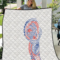 Hawaiian Traditional Tattoos Quilt Kakau Tribal Tropical Plant Motif Hawaii Flag Color Inspired LT03 Multicolor - Polynesian Pride