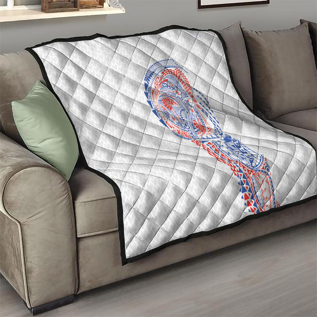 Hawaiian Traditional Tattoos Quilt Kakau Tribal Tropical Plant Motif Hawaii Flag Color Inspired LT03 - Polynesian Pride