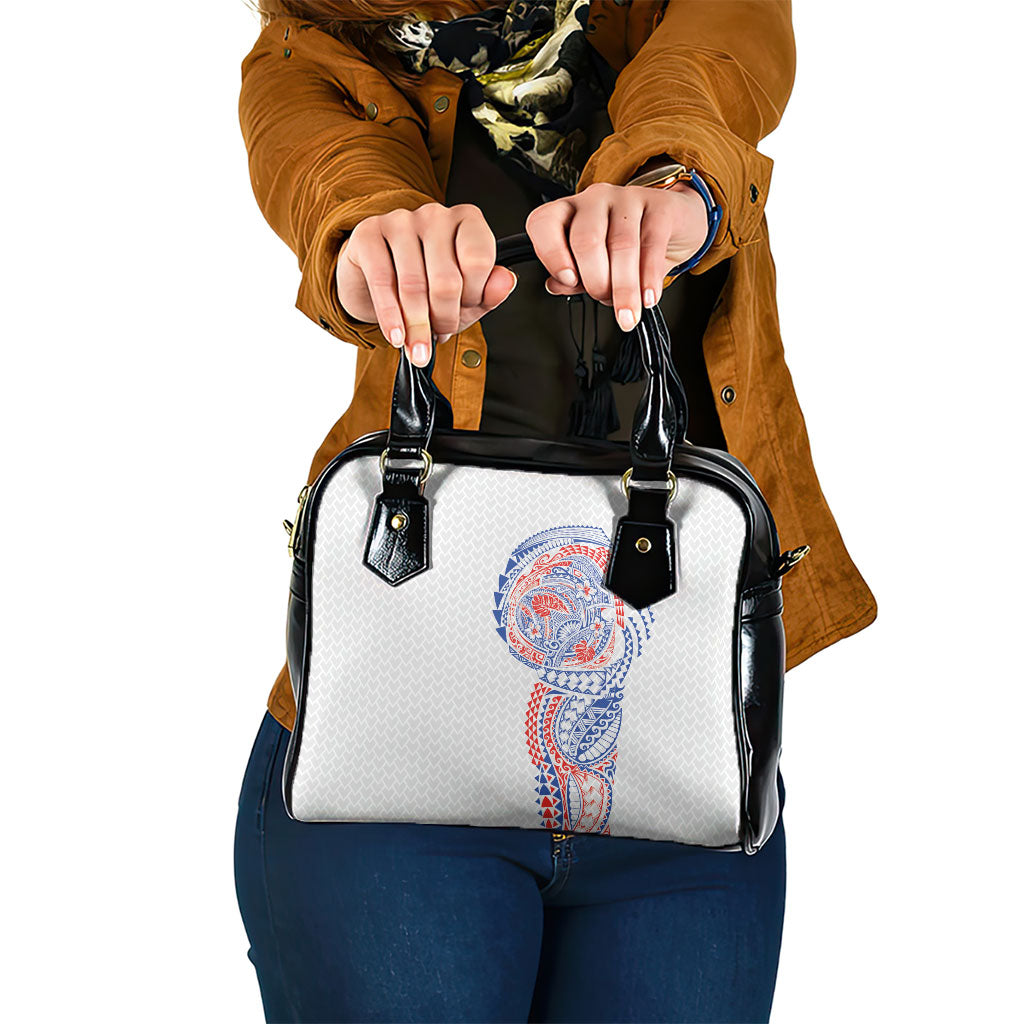 Hawaiian Traditional Tattoos Shoulder Handbag Kakau Tribal Tropical Plant Motif Hawaii Flag Color Inspired LT03 One Size Multicolor - Polynesian Pride