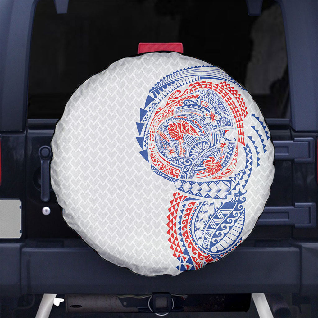 Hawaiian Traditional Tattoos Spare Tire Cover Kakau Tribal Tropical Plant Motif Hawaii Flag Color Inspired