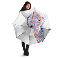 Hawaiian Traditional Tattoos Umbrella Kakau Tribal Tropical Plant Motif Hawaii Flag Color Inspired LT03 - Polynesian Pride