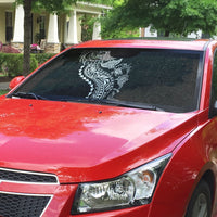 Hawaiian Kakau Tribal Sea Animals Tattoos Auto Sun Shade Black Color