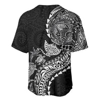 Hawaiian Kakau Tribal Sea Animals Tattoos Baseball Jersey Black Color