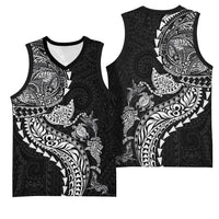 Hawaiian Kakau Tribal Sea Animals Tattoos Basketball Jersey Black Color