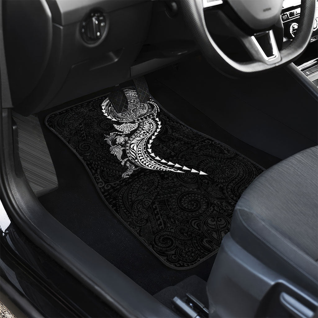 Hawaiian Kakau Tribal Sea Animals Tattoos Car Mats Black Color
