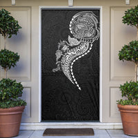 Hawaiian Kakau Tribal Sea Animals Tattoos Door Cover Black Color