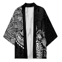 Hawaiian Kakau Tribal Sea Animals Tattoos Kimono Black Color
