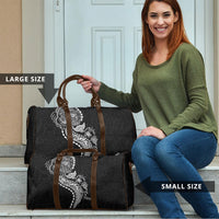 Hawaiian Kakau Tribal Sea Animals Tattoos Travel Bag Black Color