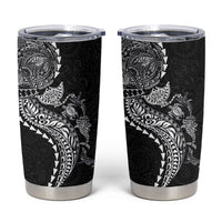 Hawaiian Kakau Tribal Sea Animals Tattoos Tumbler Cup Black Color