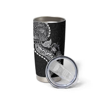 Hawaiian Kakau Tribal Sea Animals Tattoos Tumbler Cup Black Color