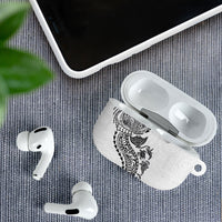 Hawaiian Kakau Tribal Sea Animals Tattoos AirPods Case White Color