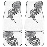 Hawaiian Kakau Tribal Sea Animals Tattoos Car Mats White Color