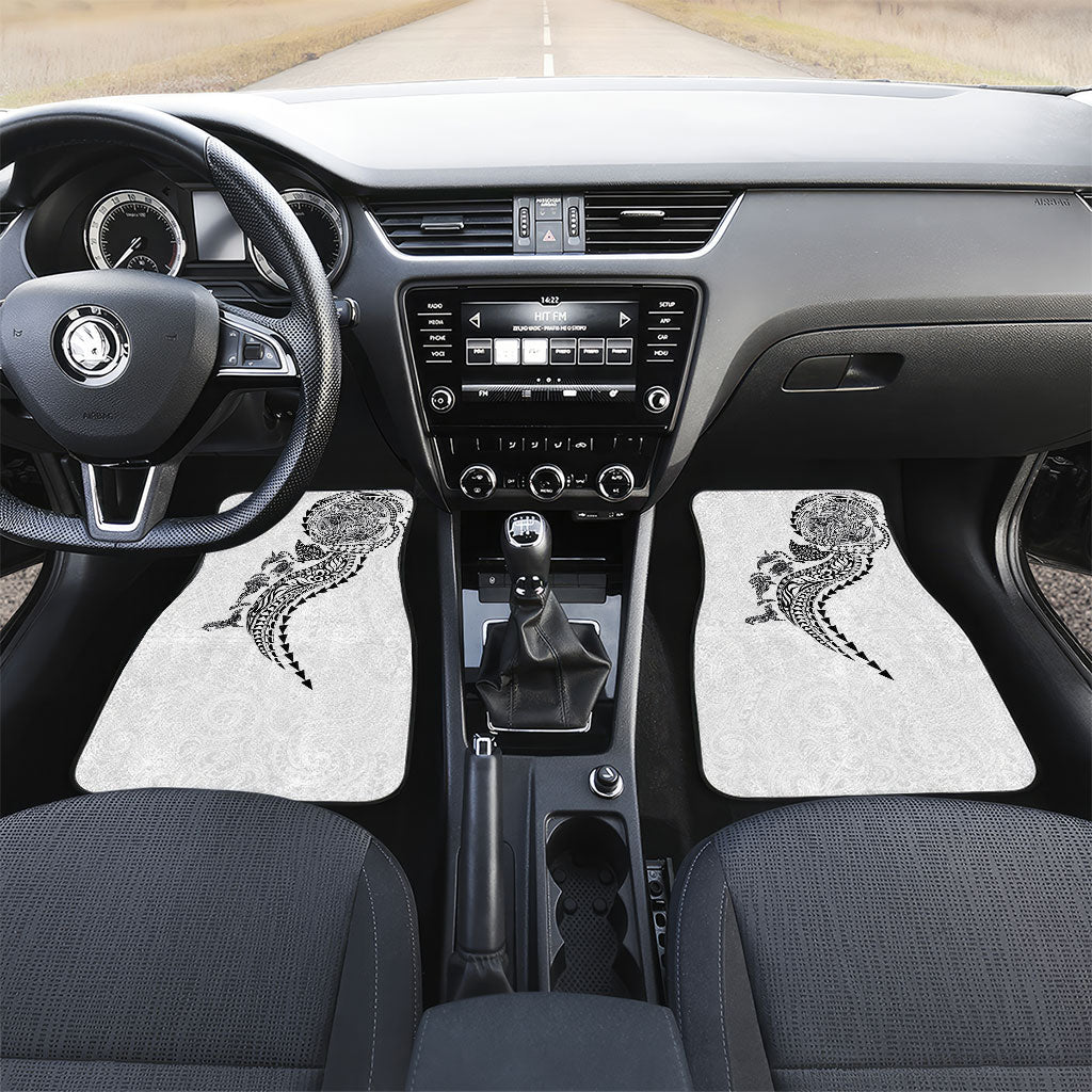 Hawaiian Kakau Tribal Sea Animals Tattoos Car Mats White Color
