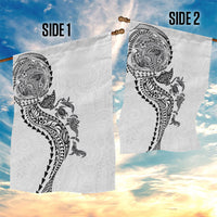 Hawaiian Kakau Tribal Sea Animals Tattoos Garden Flag White Color