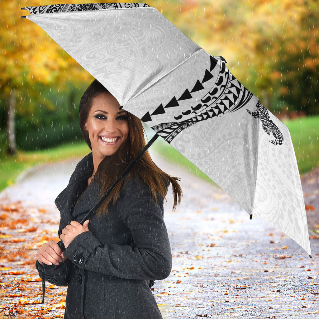 Hawaiian Kakau Tribal Sea Animals Tattoos Umbrella White Color