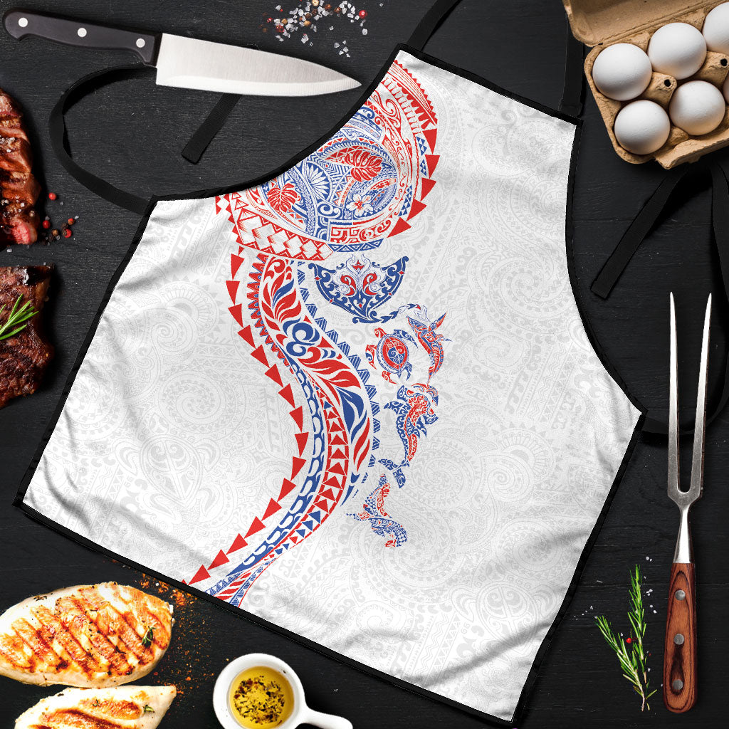 Hawaiian Kakau Tribal Sea Animals Tattoos Apron Hawaii Flag Color Inspired