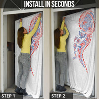Hawaiian Kakau Tribal Sea Animals Tattoos Door Cover Hawaii Flag Color Inspired