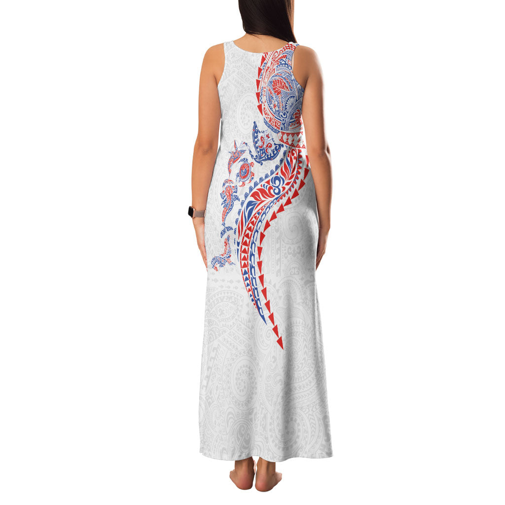 Hawaiian Kakau Tribal Sea Animals Tattoos Family Matching Tank Maxi Dress and Hawaiian Shirt Hawaii Flag Color Inspired LT03 - Polynesian Pride