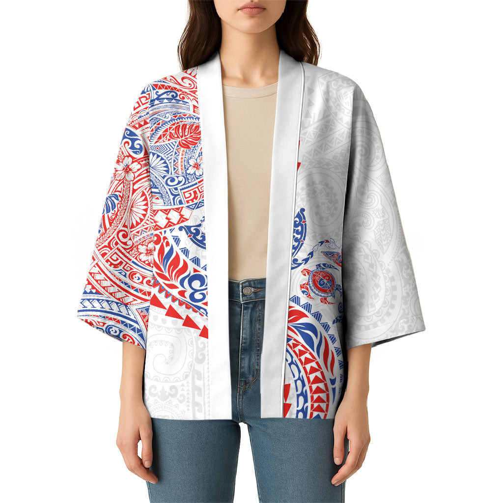 Hawaiian Kakau Tribal Sea Animals Tattoos Kimono Hawaii Flag Color Inspired