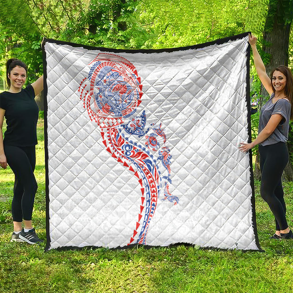 Hawaiian Kakau Tribal Sea Animals Tattoos Quilt Hawaii Flag Color Inspired