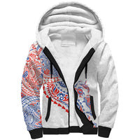 Hawaiian Kakau Tribal Sea Animals Tattoos Sherpa Hoodie Hawaii Flag Color Inspired LT03 Unisex Multicolor - Polynesian Pride