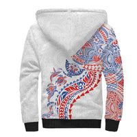 Hawaiian Kakau Tribal Sea Animals Tattoos Sherpa Hoodie Hawaii Flag Color Inspired LT03 - Polynesian Pride