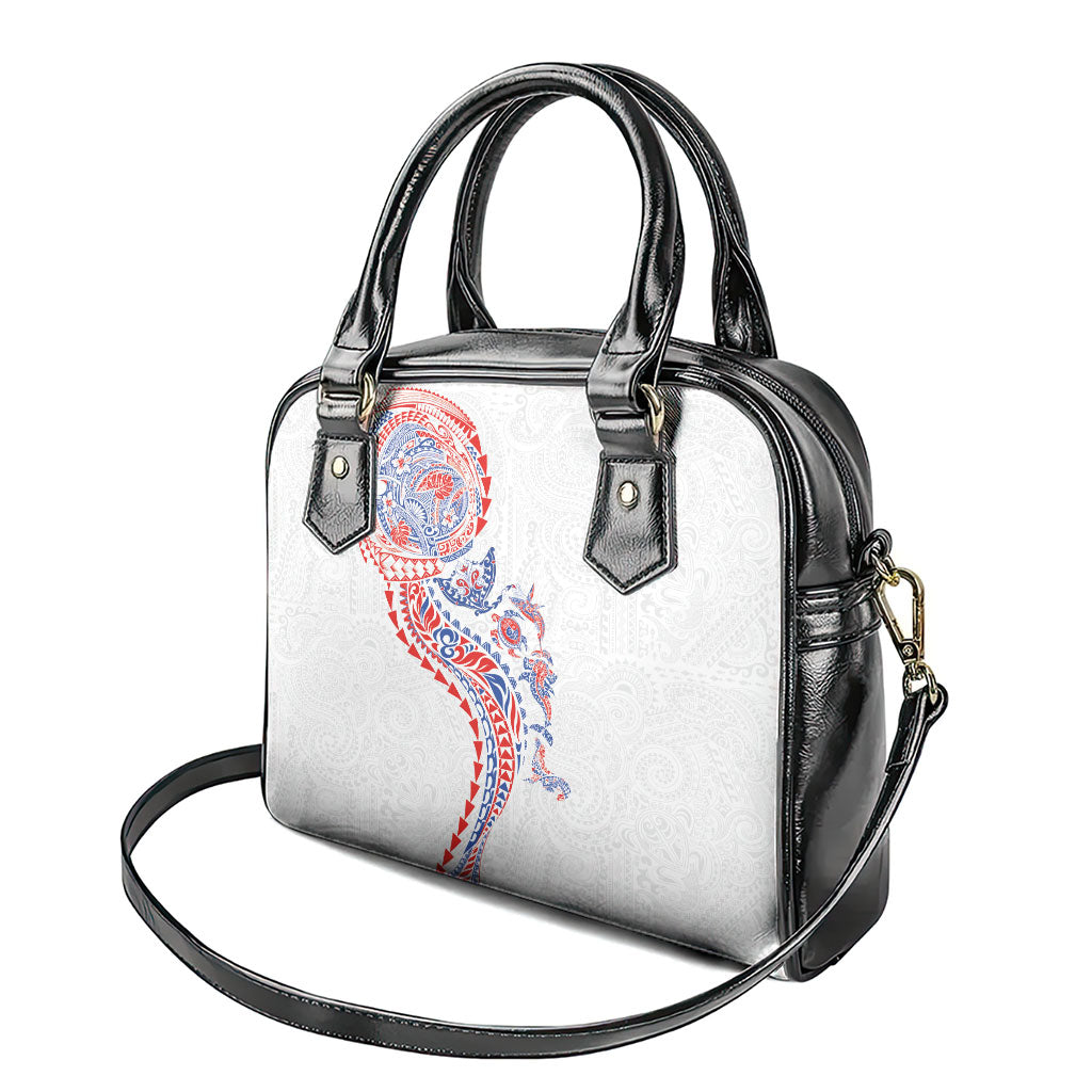 Hawaiian Kakau Tribal Sea Animals Tattoos Shoulder Handbag Hawaii Flag Color Inspired