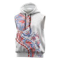 Hawaiian Kakau Tribal Sea Animals Tattoos Sleeveless Hoodie Hawaii Flag Color Inspired LT03 Multicolor - Polynesian Pride