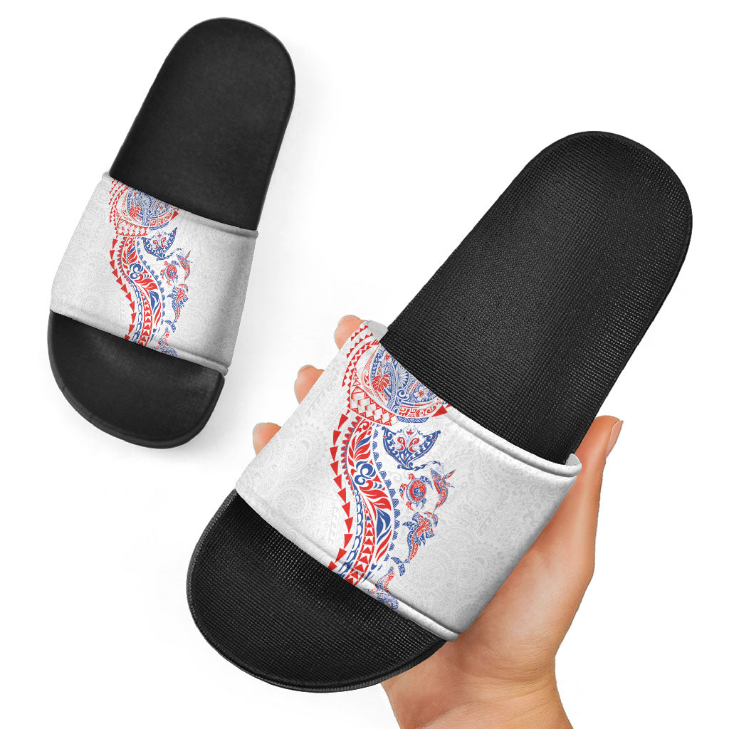 Hawaiian Kakau Tribal Sea Animals Tattoos Slide Sandals Hawaii Flag Color Inspired