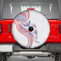 Hawaiian Kakau Tribal Sea Animals Tattoos Spare Tire Cover Hawaii Flag Color Inspired LT03 - Polynesian Pride