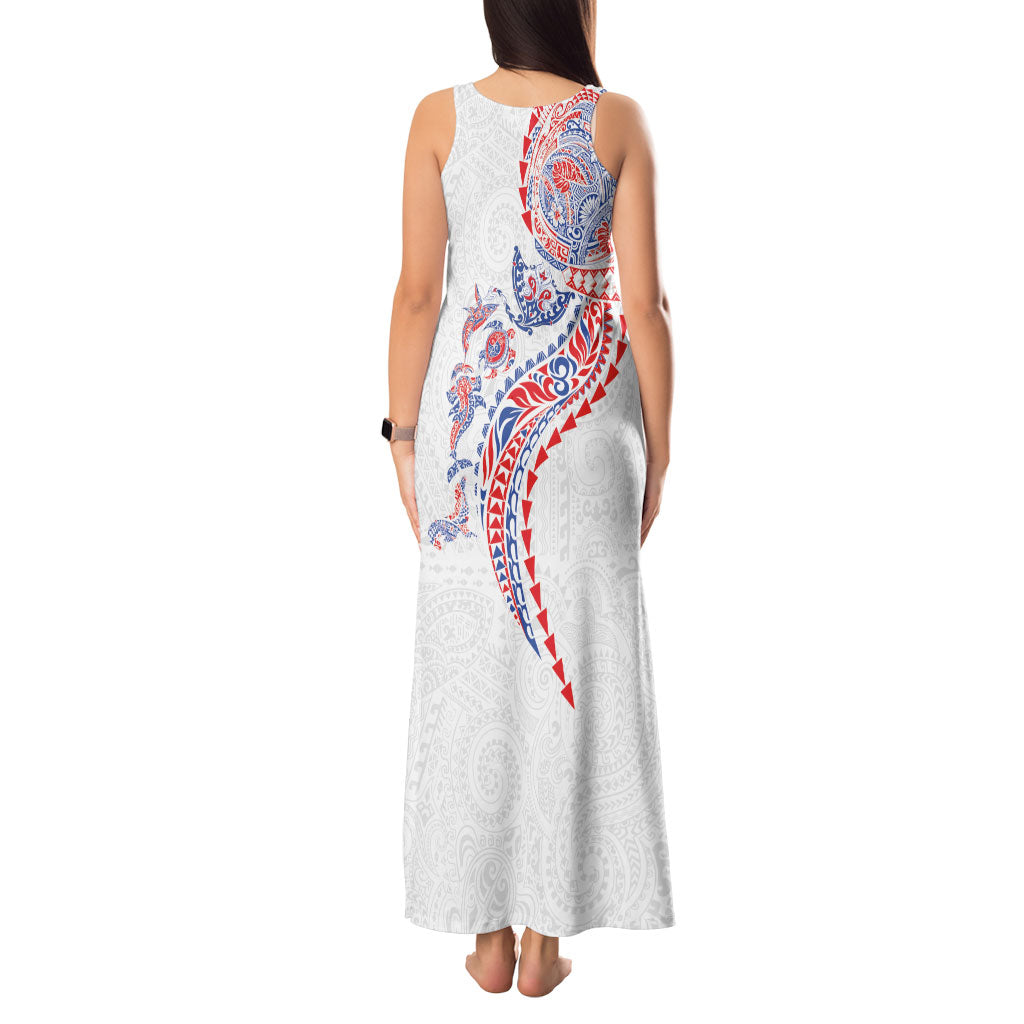 Hawaiian Kakau Tribal Sea Animals Tattoos Tank Maxi Dress Hawaii Flag Color Inspired LT03 - Polynesian Pride