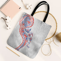 Hawaiian Kakau Tribal Sea Animals Tattoos Tote Bag Hawaii Flag Color Inspired