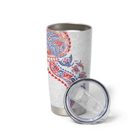 Hawaiian Kakau Tribal Sea Animals Tattoos Tumbler Cup Hawaii Flag Color Inspired